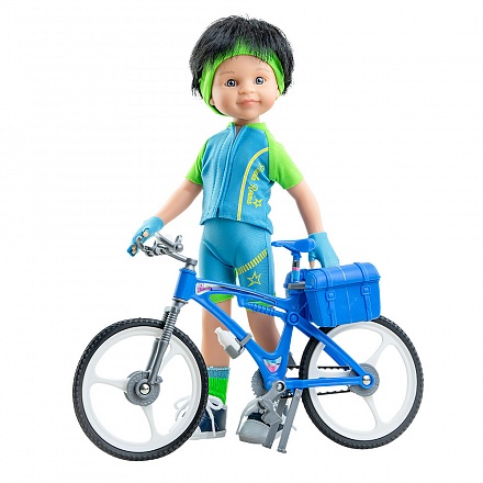 Кукла Кармело велосипедист 32 см 